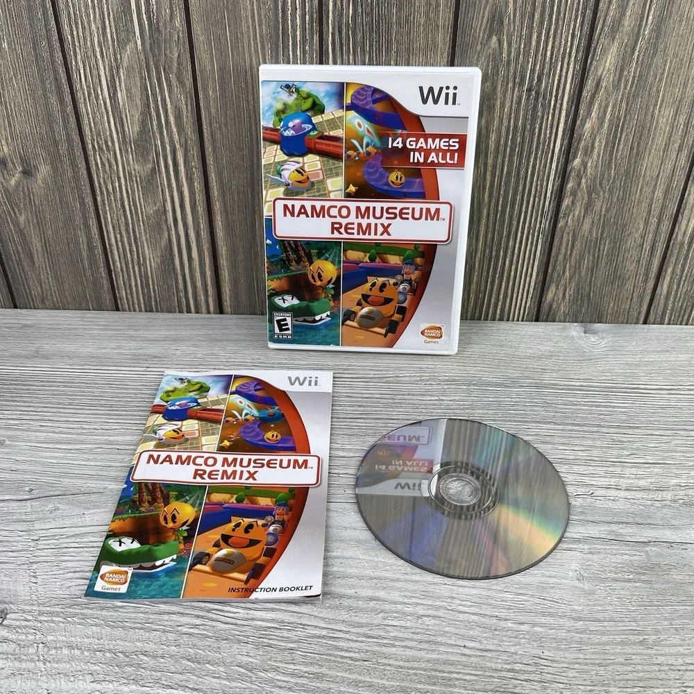 NAMCO Museum REMIX (Nintendo Wii, 2006) Pac-Man Complete With Manual